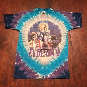 Grateful Dead 1995 RARE Vintage Biffle Liquid Blue Zydeadco Tour Tshirt L